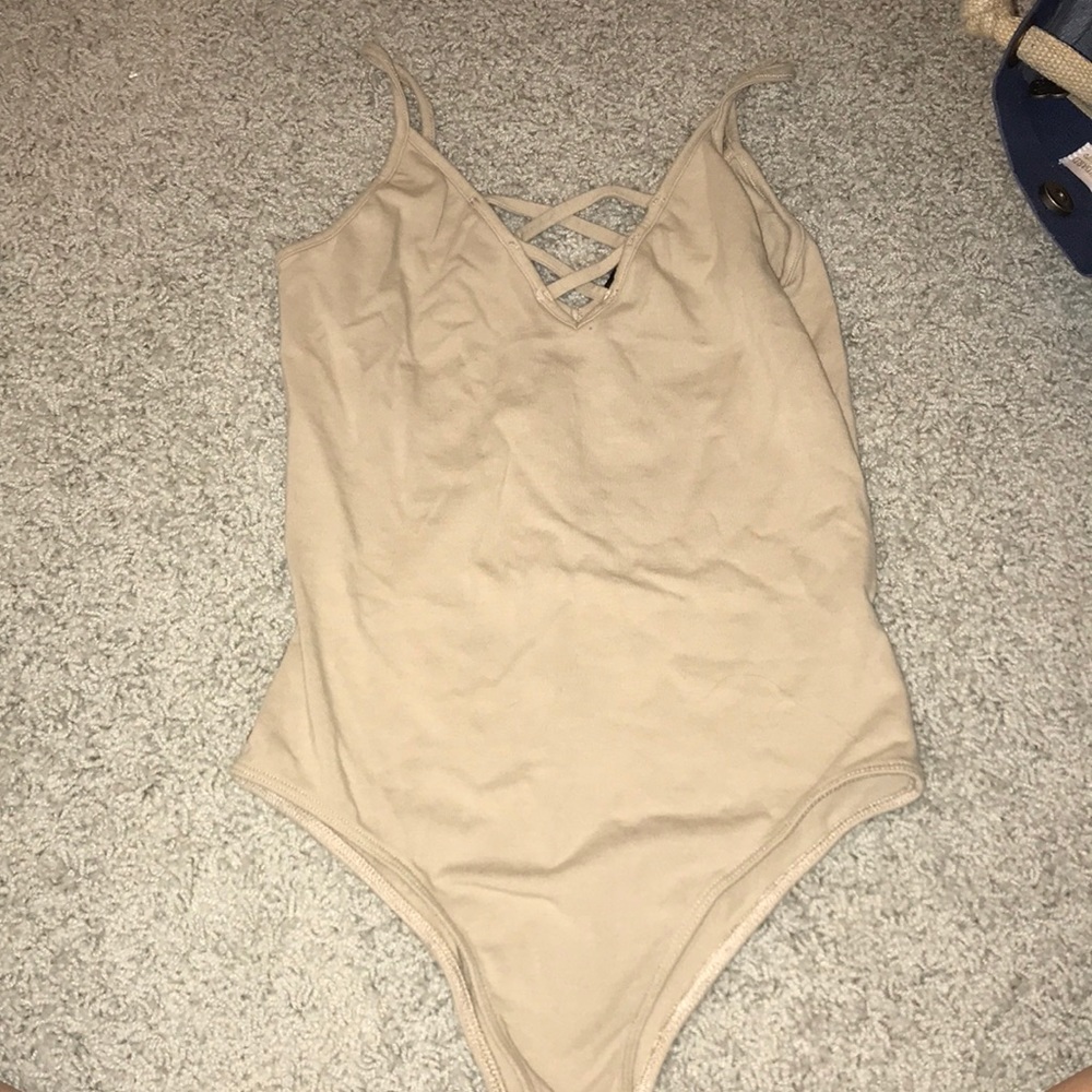 Tan body suit from forever 21